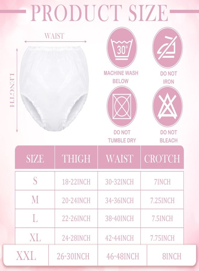 Weewooday 10 Pcs Waterproof Incontinence Underpants Plastic Pants Incontinence Leak Protection Adult Washable Diaper Cover (White,XX-Large) - Image 2